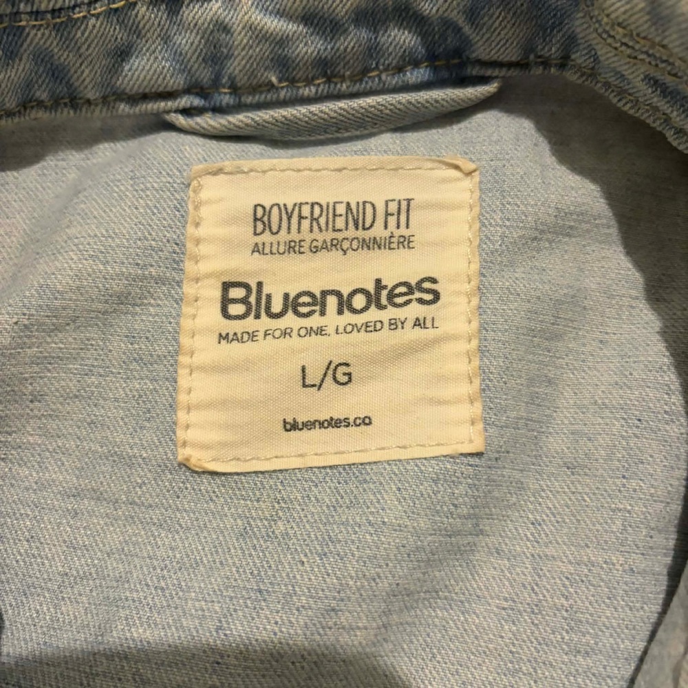 Bluenotes Boyfriend Jacket Rose Floral Boho Embroidery Cottagecore Shabby Chic - Picture 4 of 5